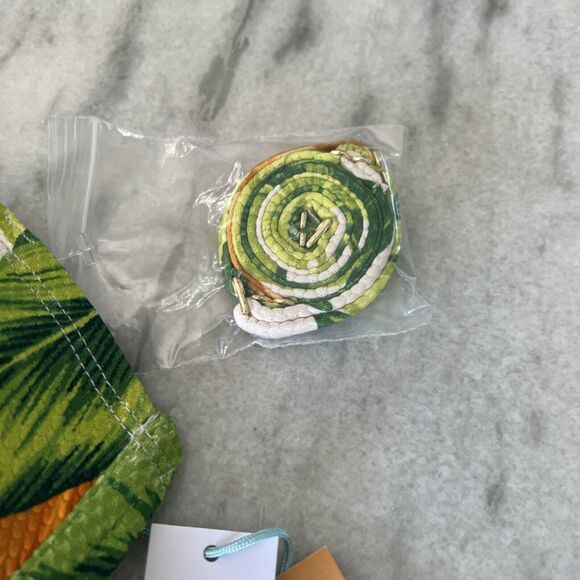 Kona Sol Womens M (8/10) Tropical Pique Bandeau Full Coverage One Piece Swimsuit - Picture 5 of 11